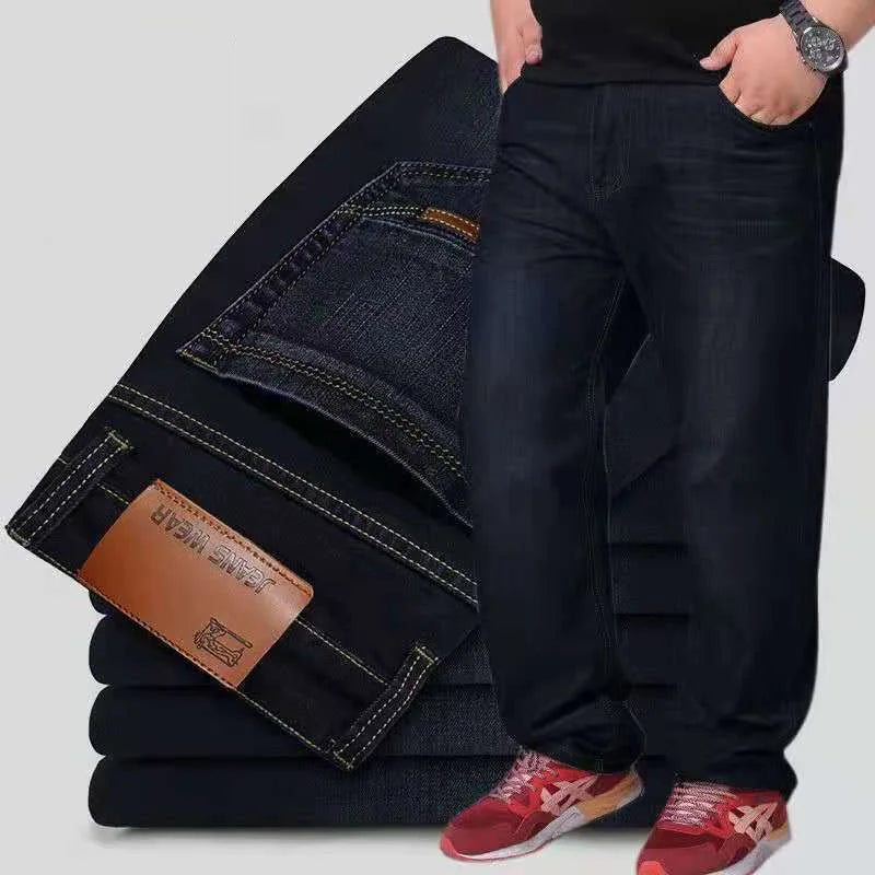 Jean Droit en Denim pour Homme, Pantalon Surdimensionné, Décontracté, Grande Taille 10XL, Style Urbain, 50 Pièces