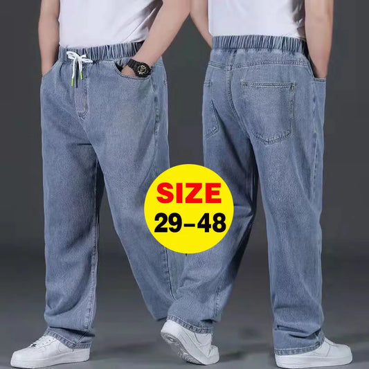 Jean en Denim pour hommes, pantalon surdimensionné, ample, respirant, décontracté, grande taille 48 46 44, Streetwear, 10XL